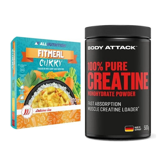 Masseaufbau-Set: Allnutrition Fitmeal + Body Attack 100% Pure Creatine – alle enthaltenen Artikel