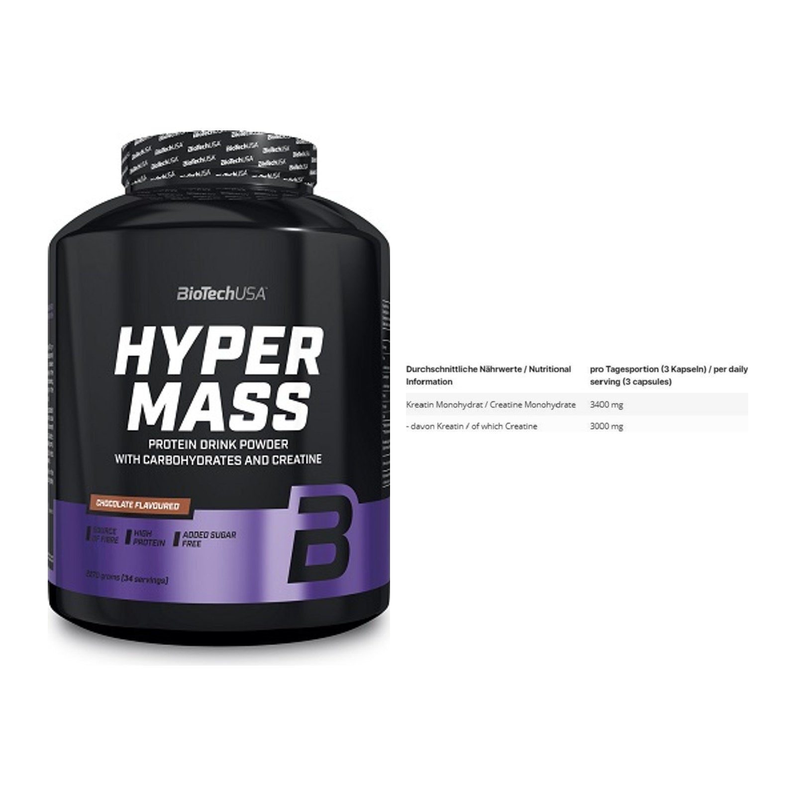 Masseaufbau-Set: BioTech Hyper Mass + INLEAD Creatine Monohydrate – alle enthaltenen Artikel