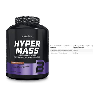 Masseaufbau-Set: BioTech Hyper Mass + INLEAD Creatine Monohydrate – alle enthaltenen Artikel