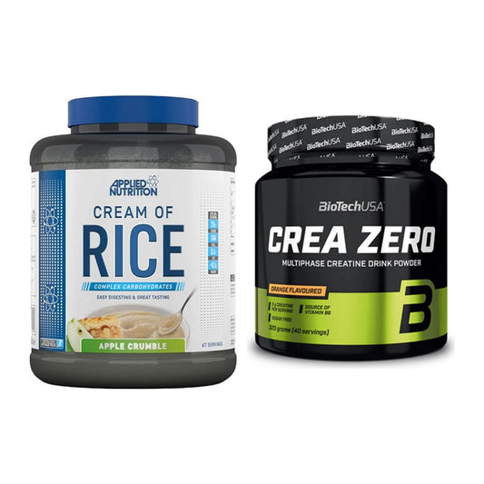 Masseaufbau-Set: Applied Nutrition Cream of Rice + BioTech Crea Zero – alle enthaltenen Artikel