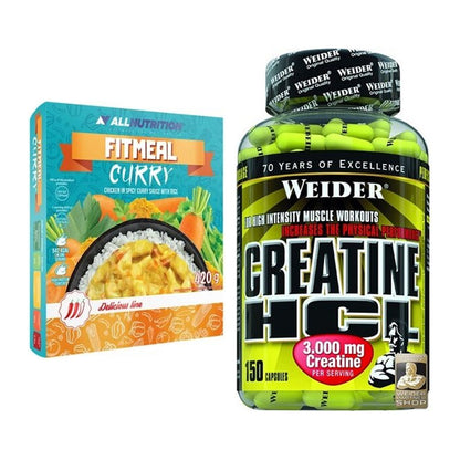 Masseaufbau-Set: Allnutrition Fitmeal + Weider Creatin HCL – alle enthaltenen Artikel
