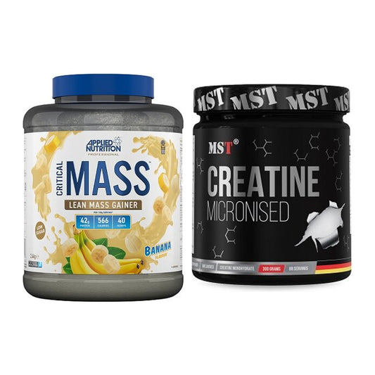 Massebyggesett: Applied Critical Mass + MST Creatine Monohydrate - alle elementer inkludert