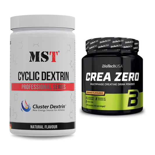 Masseaufbau-Set: MST Cluster Dextrin + BioTech Crea Zero – alle enthaltenen Artikel