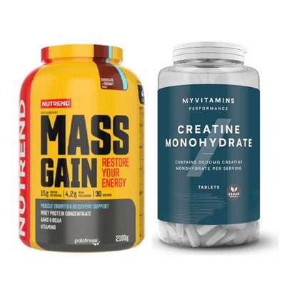 Masseaufbau-Set: Nutrend Mass Gain + MyProtein MyVitamins Creatine – alle enthaltenen Artikel