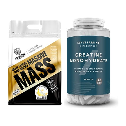 Masseaufbau-Set: Swedish Supplements + MyProtein MyVitamins – alle enthaltenen Artikel