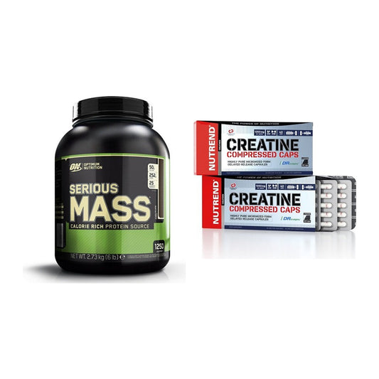 Masseaufbau-Set: Optimum Nutrition Serious + Nutrend Creatine – alle enthaltenen Artikel