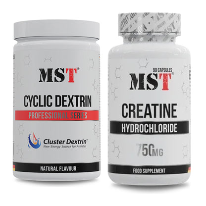 Masseaufbau-Set: MST Cluster Dextrin + MST Creatin HCL – alle enthaltenen Artikel