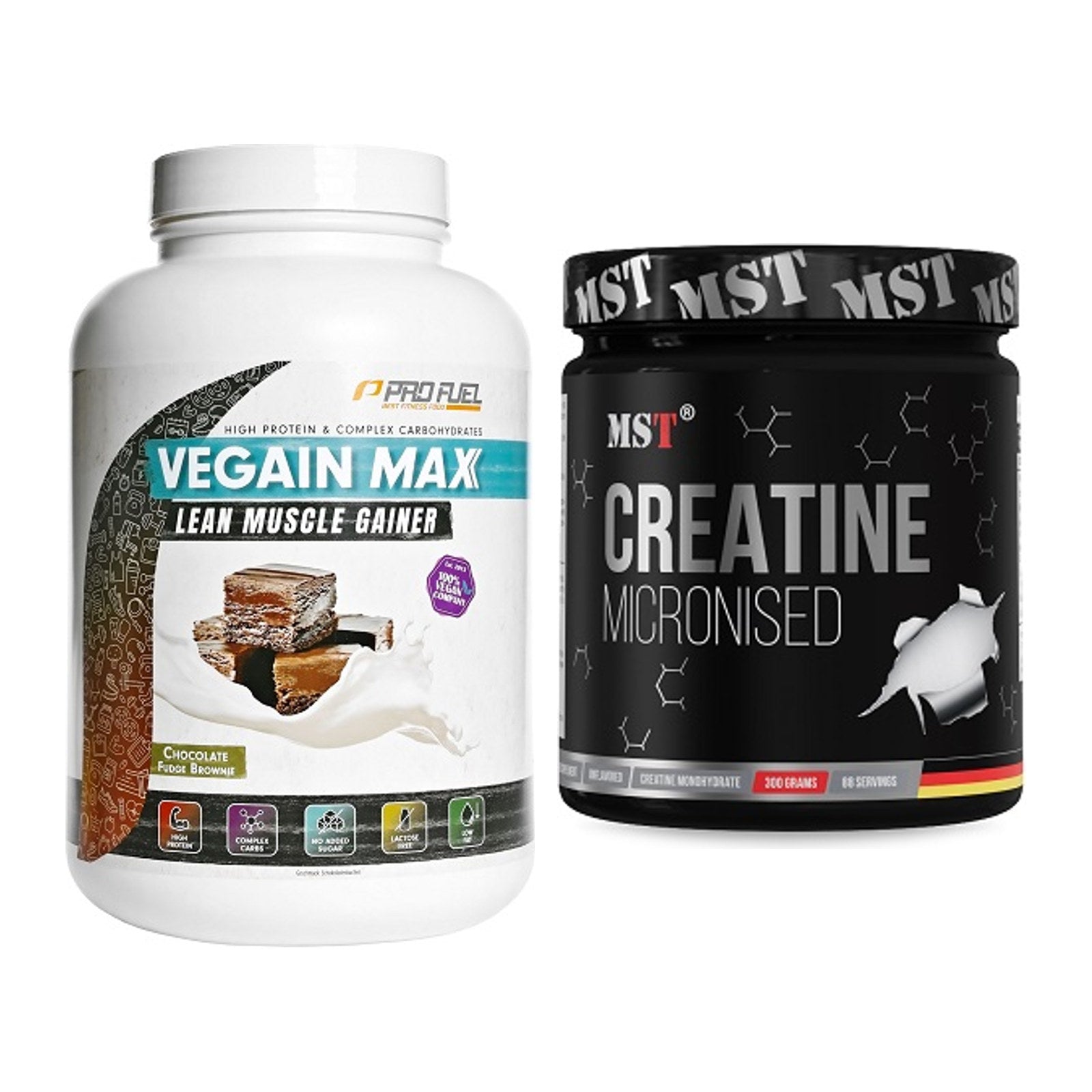 Masseaufbau-Set: ProFuel VEGAIN MAX Gainer + MST Creatin Monohydrate – alle enthaltenen Artikel