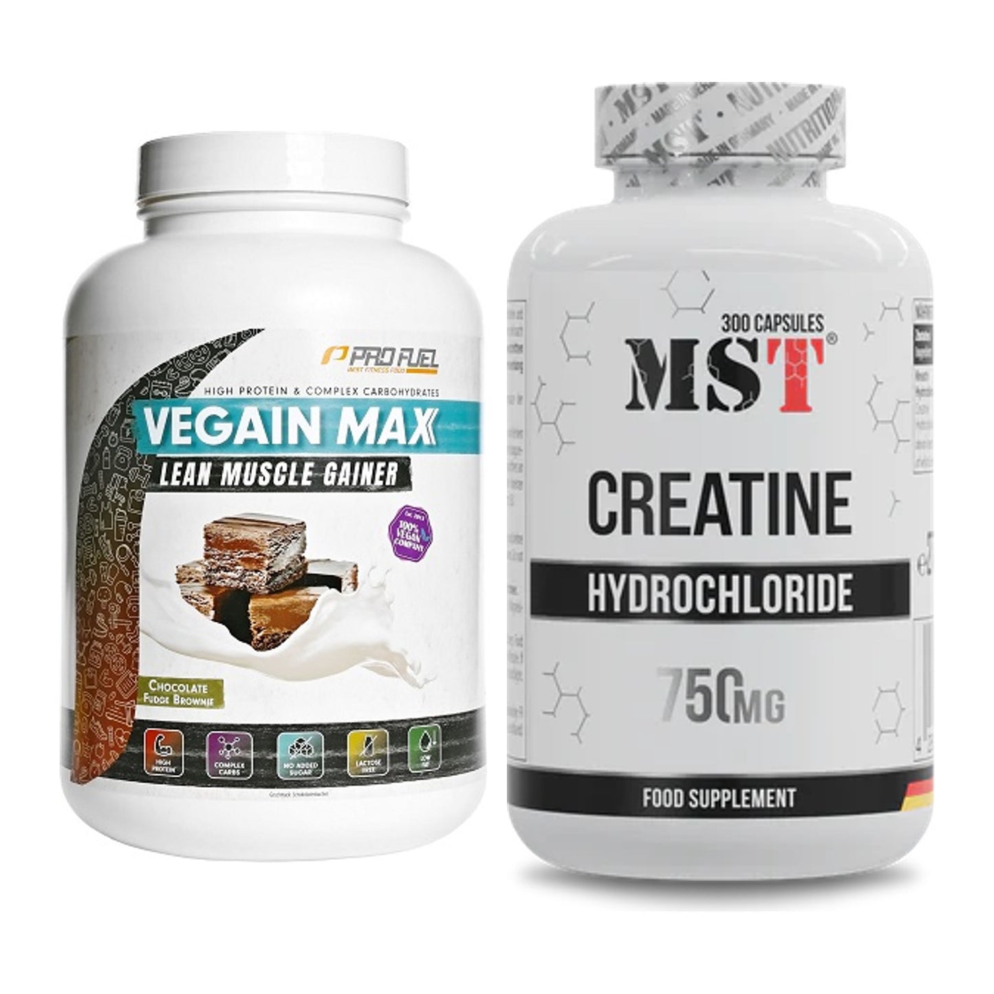 Masseaufbau-Set: ProFuel VEGAIN MAX Gainer + MST Creatine HCL – alle enthaltenen Artikel