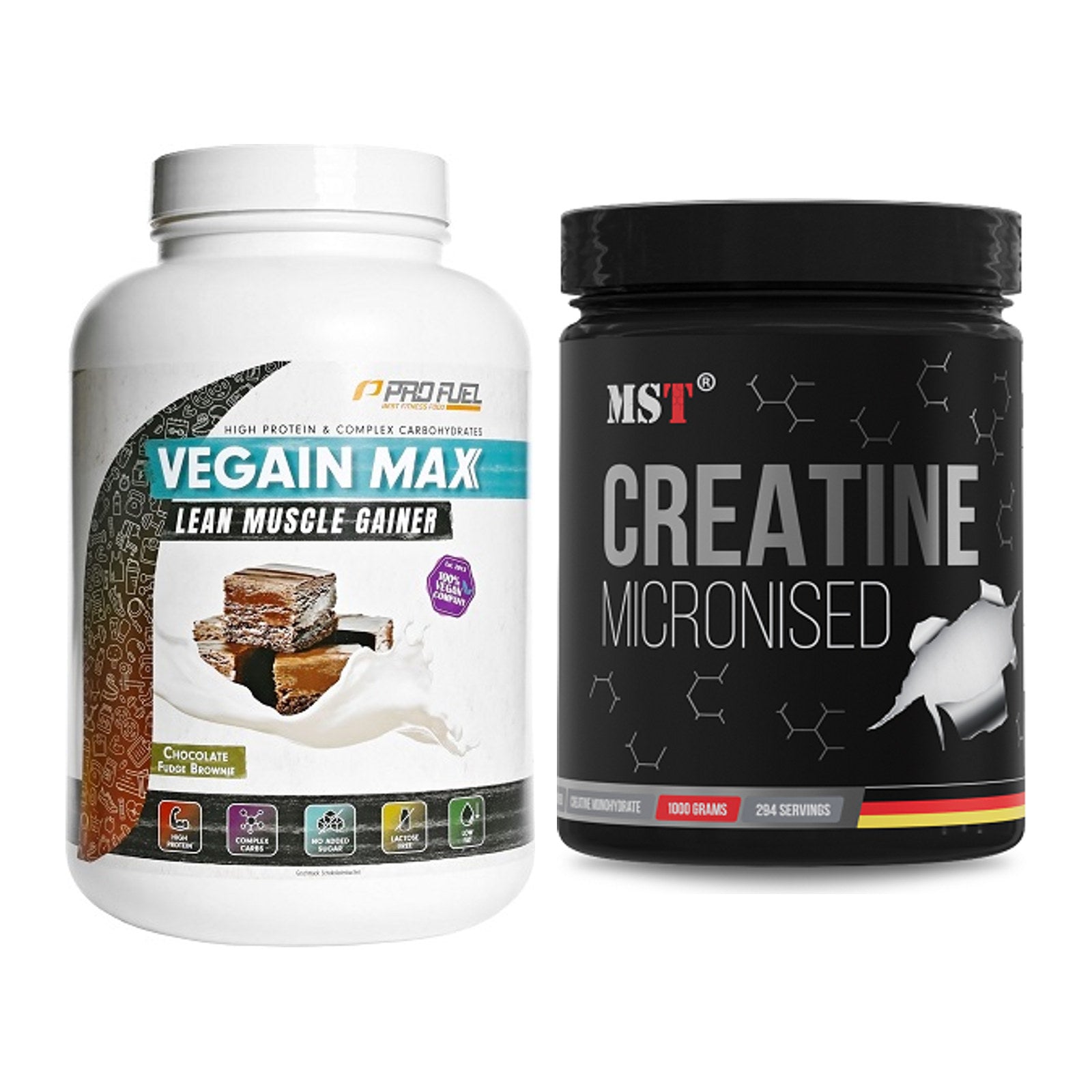 Masseaufbau-Set: ProFuel VEGAIN MAX Gainer + MST Creatin Monohydrate – alle enthaltenen Artikel