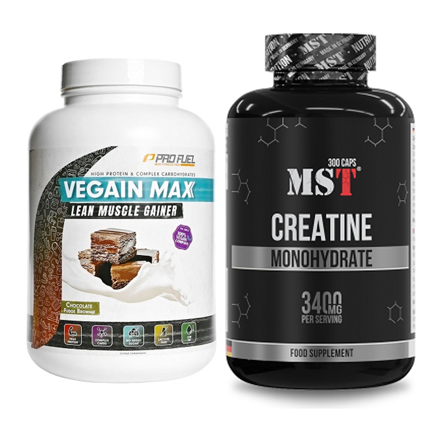 Masseaufbau-Set: ProFuel VEGAIN MAX Gainer + MST Creatine Monohydrate – alle enthaltenen Artikel