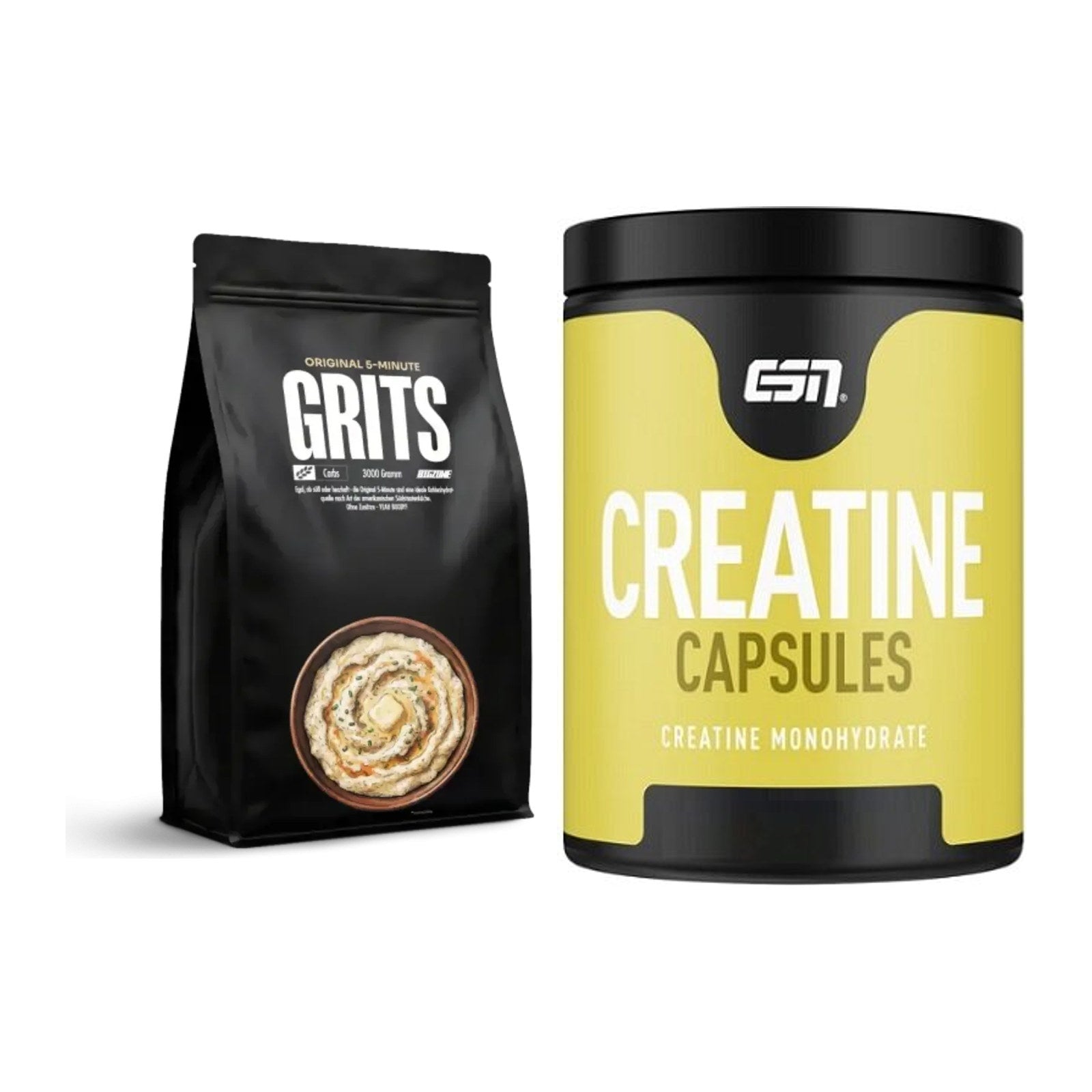 Masseaufbau-Set: Big Zone Grits (Maisgrieß) + ESN Ultrapure Creatine – alle enthaltenen Artikel