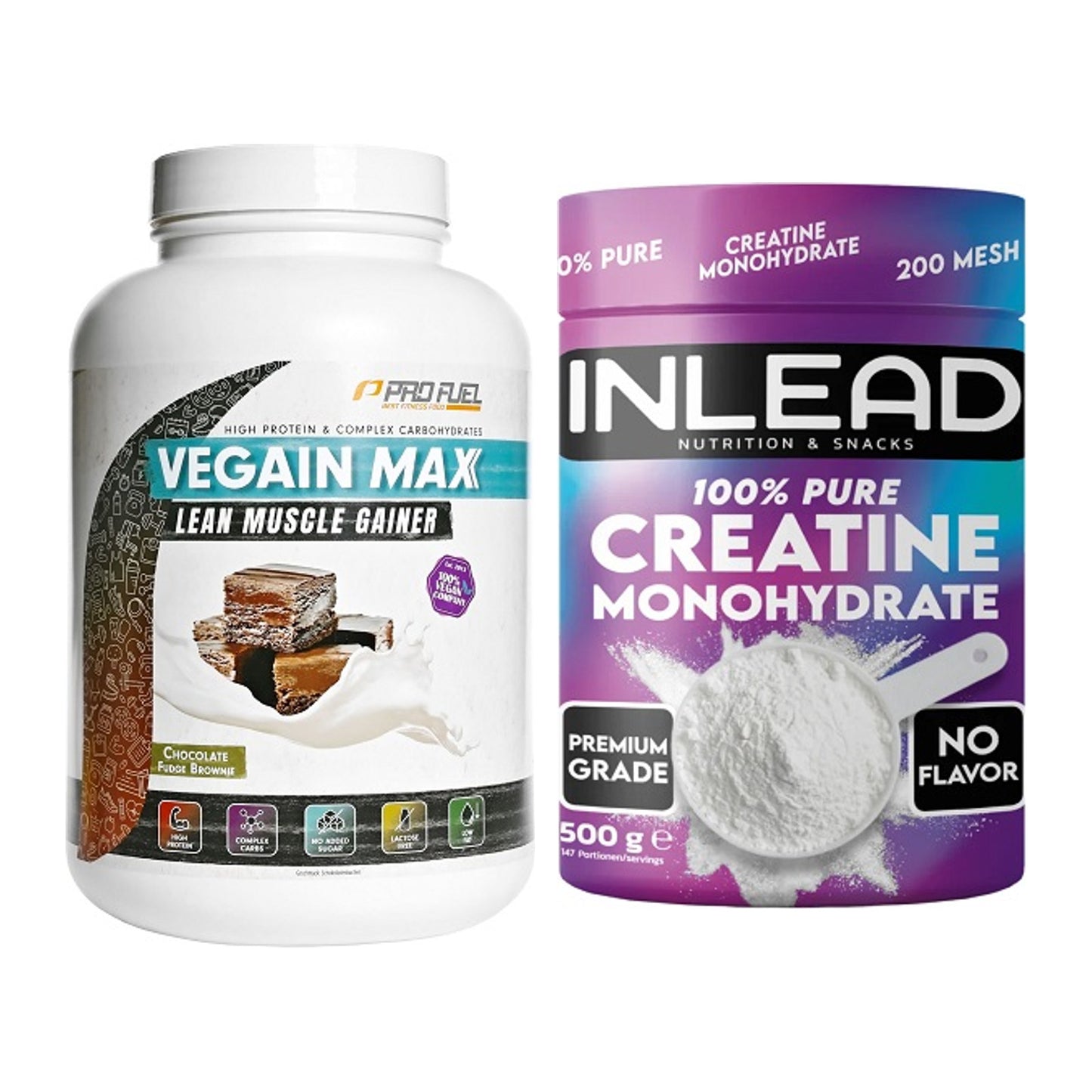 Masseaufbau-Set: ProFuel VEGAIN MAX Gainer + INLEAD Creatine – alle enthaltenen Artikel