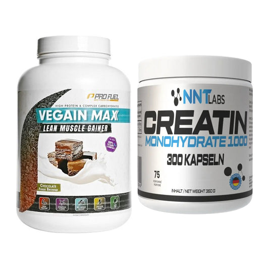 Masseaufbau-Set: ProFuel VEGAIN MAX Gainer 3kg + NNT Creatin 1000 mg – alle enthaltenen Artikel