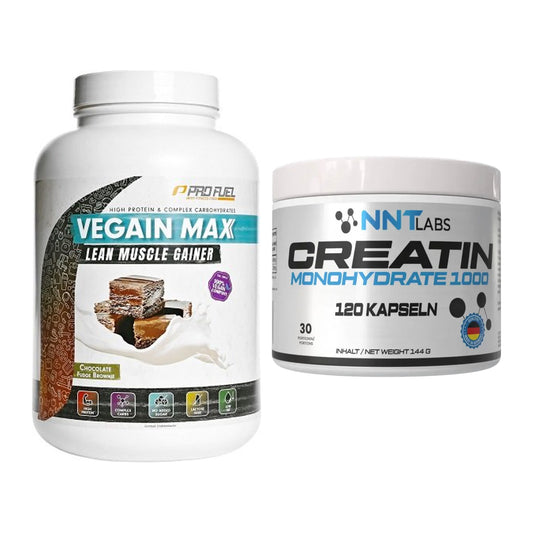 Masseaufbau-Set: ProFuel VEGAIN MAX Gainer 3kg + NNT Creatin 1000 mg – alle enthaltenen Artikel