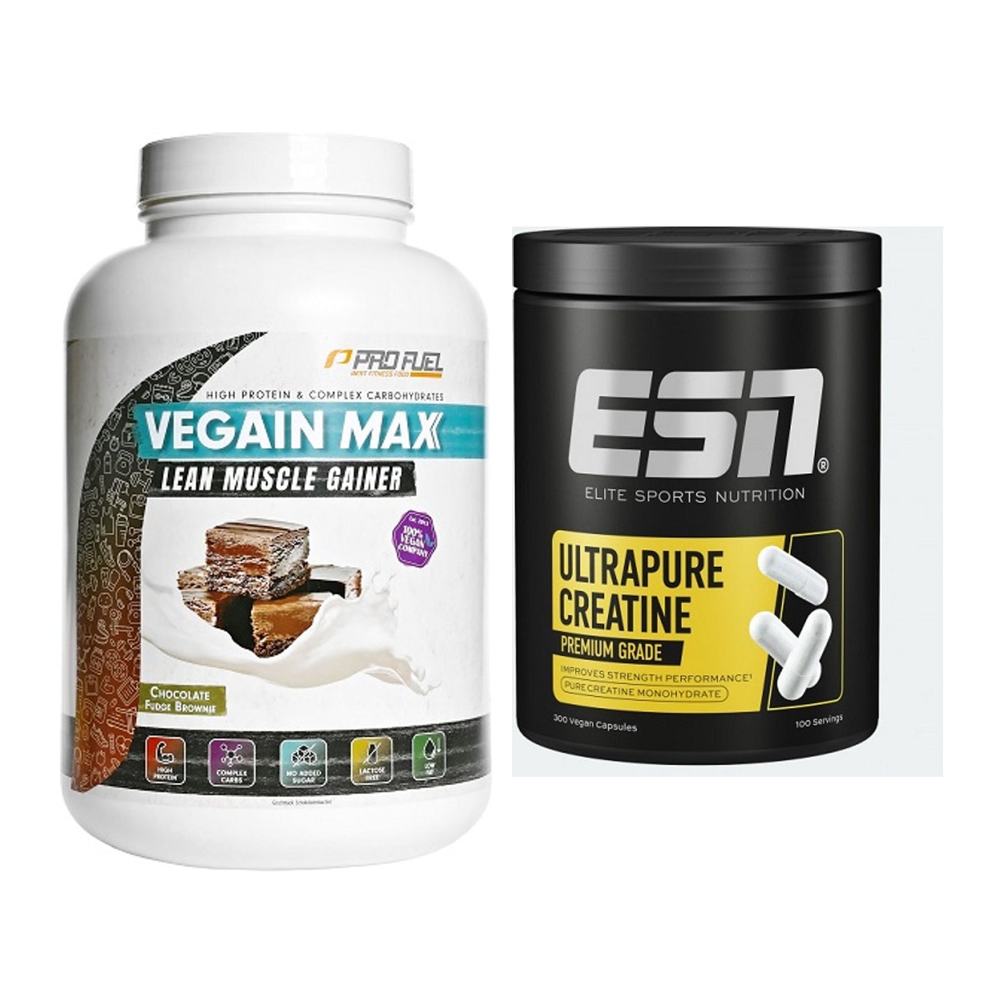 Masseaufbau-Set: ProFuel VEGAIN MAX Gainer + ESN Ultrapure Creatine – alle enthaltenen Artikel