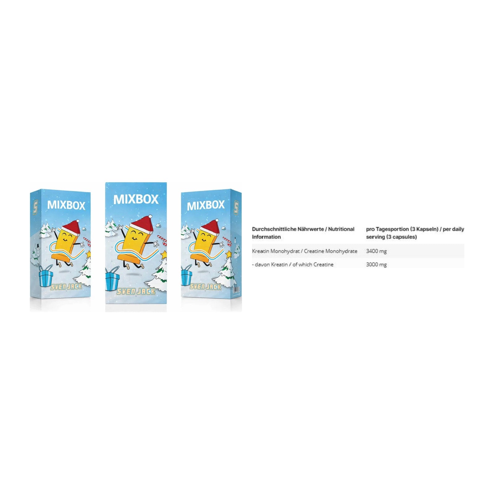 Masseaufbau-Set: Sven Jack MIXBOX 49x65g + INLEAD Creatine – alle enthaltenen Artikel