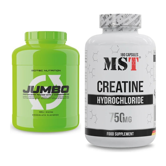 Masseaufbau-Set: Scitec Jumbo + MST Creatine HCL – alle enthaltenen Artikel