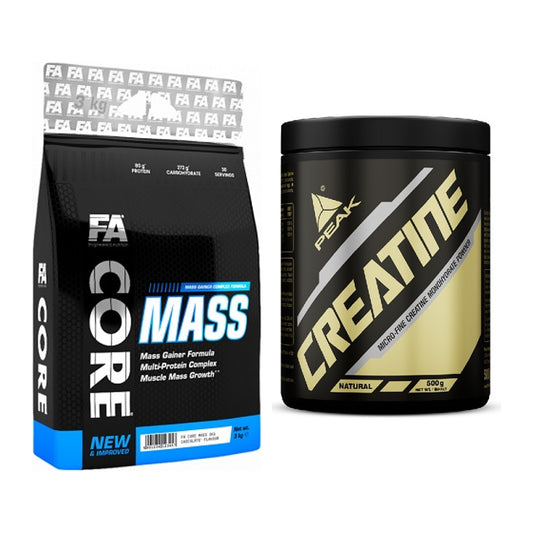 Masseaufbau-Set: FA Nutrition Core Mass + Peak Creatin Powder – alle enthaltenen Artikel