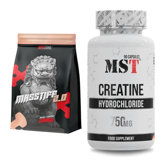 Mass Building Set: Big Zone Masstiff 2.0 + MST Creatine HCL - all items included