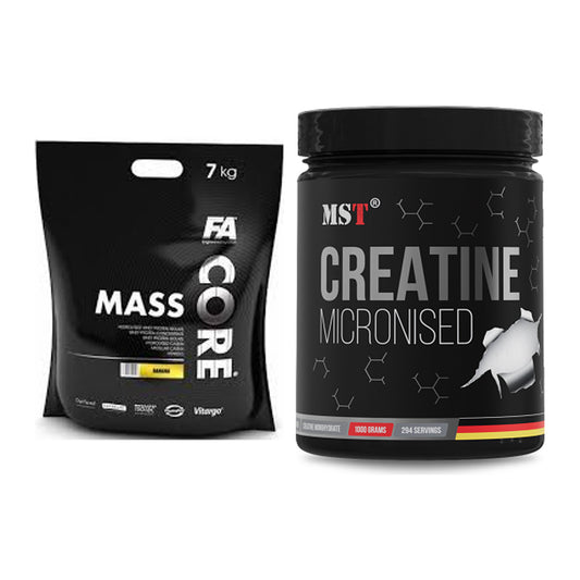Masseaufbau-Set: FA Nutrition CORE Mass + MST Creatin Monohydrate – alle enthaltenen Artikel