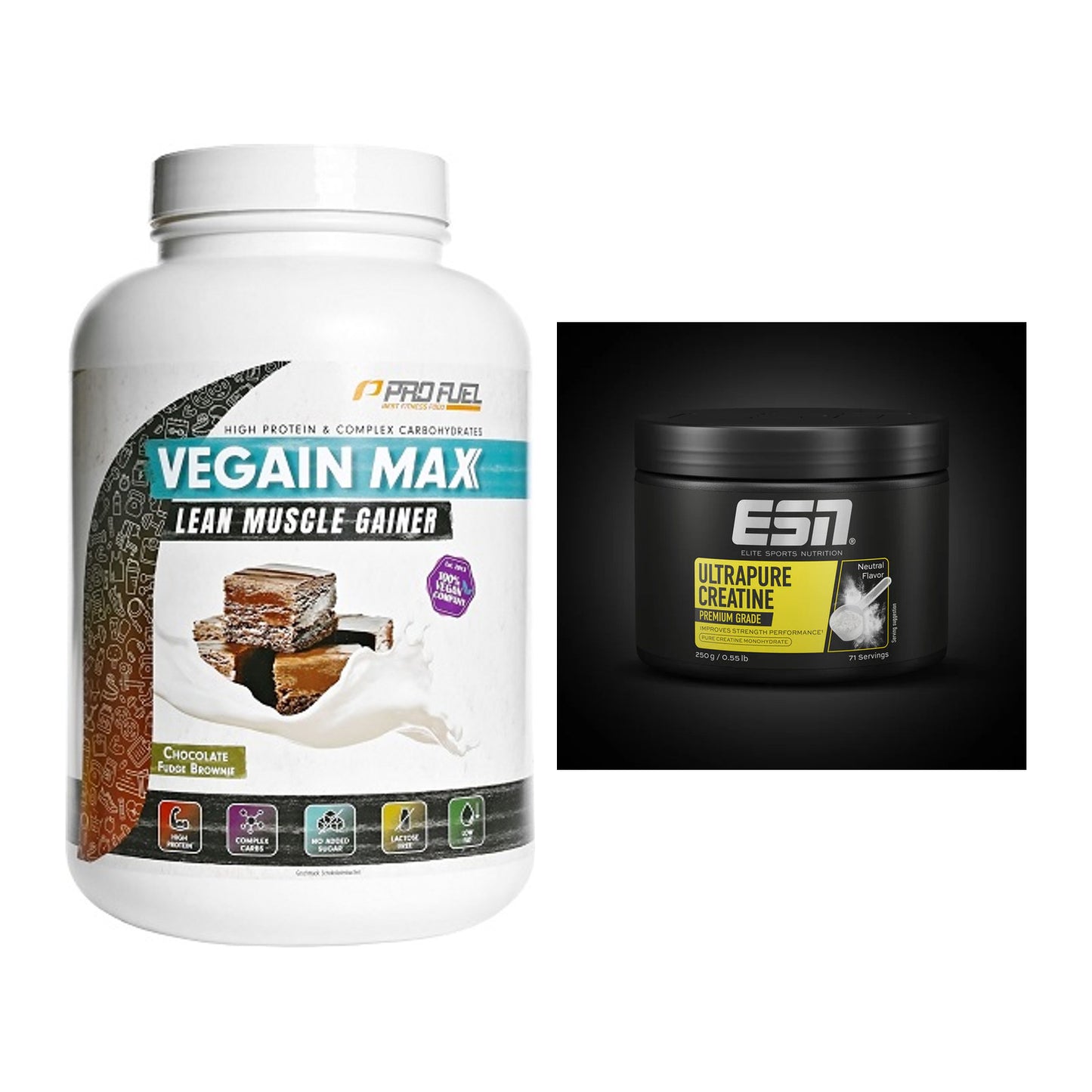 Masseaufbau-Set: ProFuel VEGAIN MAX Gainer + ESN Ultrapure Creatine – alle enthaltenen Artikel