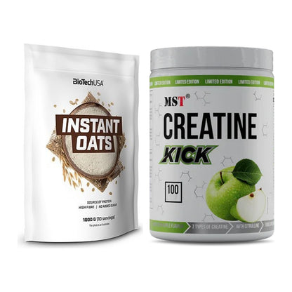 Masseaufbau-Set: BioTech Instant Oats + MST Creatine Kick – alle enthaltenen Artikel
