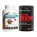 Masseaufbau-Set: ProFuel VEGAIN MAX Gainer + Body Attack 100% Pure – alle enthaltenen Artikel
