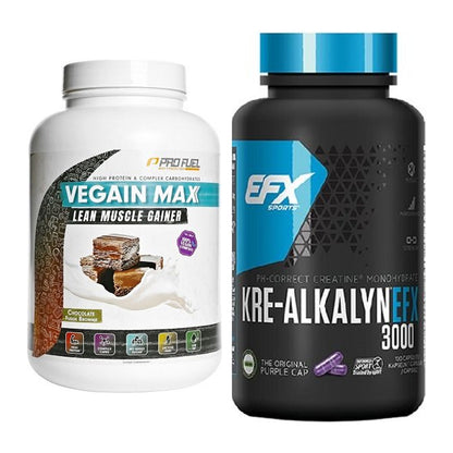 Masseaufbau-Set: ProFuel VEGAIN MAX Gainer 3kg + EFX Kre-Alkalyn 3000 – alle enthaltenen Artikel