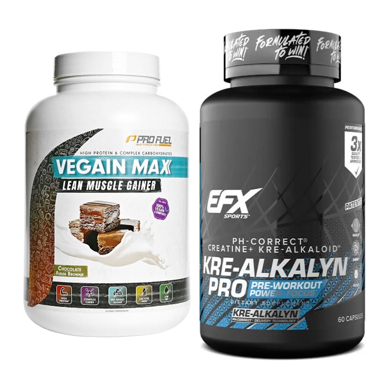Masseaufbau-Set: ProFuel VEGAIN MAX Gainer + EFX Kre-Alkalyn PRO – alle enthaltenen Artikel