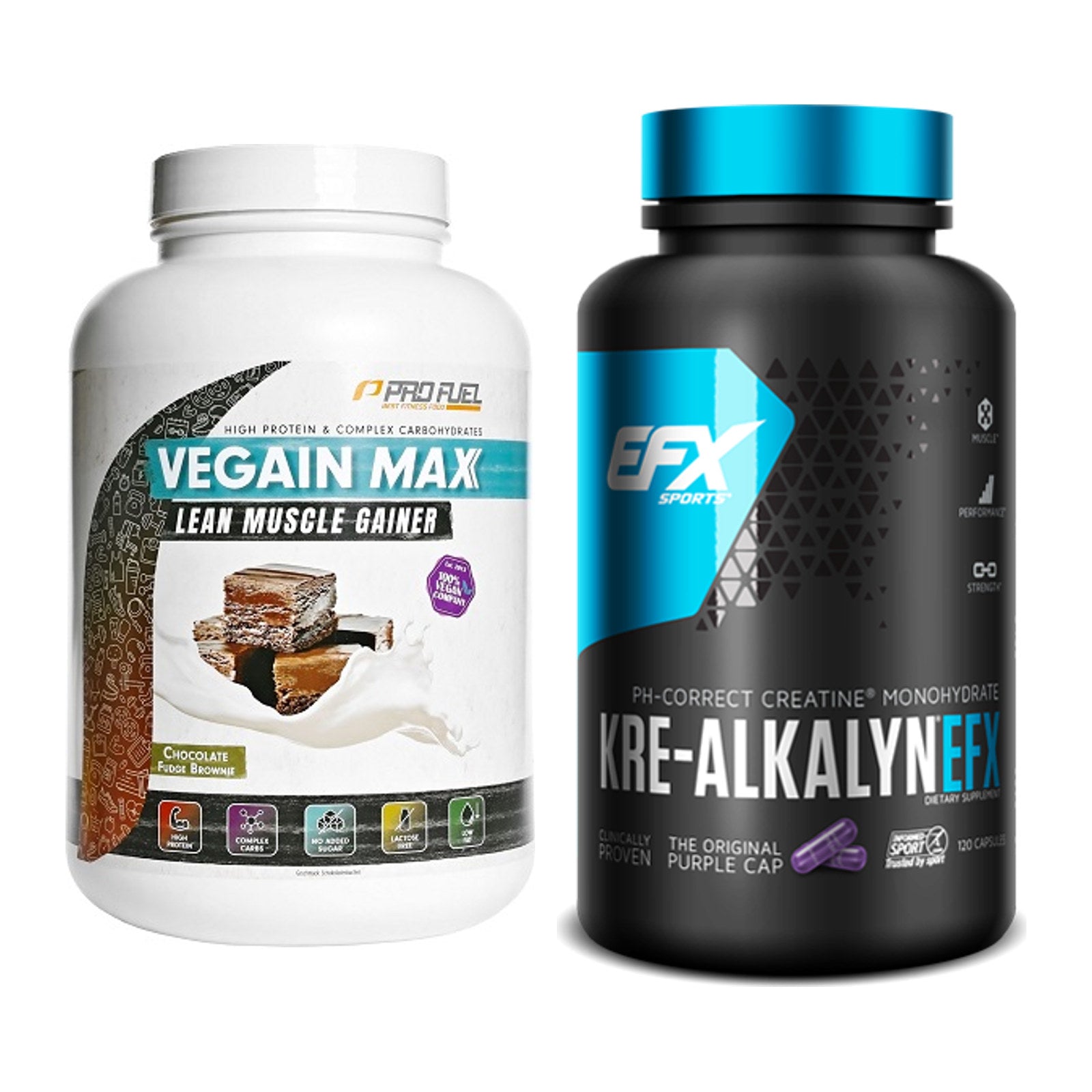 Masseaufbau-Set: ProFuel VEGAIN MAX Gainer + EFX Kre-Alkalyn – alle enthaltenen Artikel