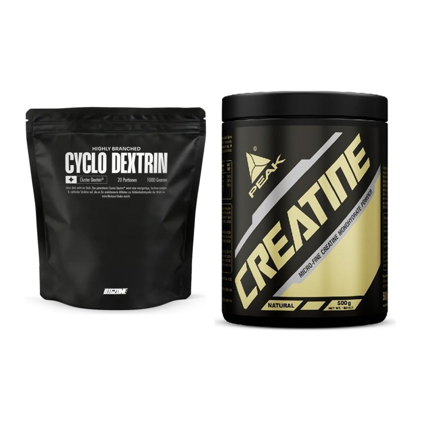 Masseaufbau-Set: Big Zone Cyclo Dextrin + Peak Creatin Powder – alle enthaltenen Artikel