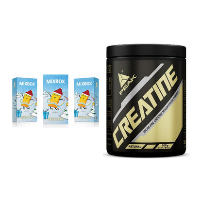Masseaufbau-Set: Sven Jack MIXBOX 49x65g Fitness + Peak Creatin Powder – alle enthaltenen Artikel