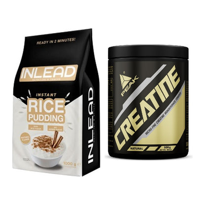 Masseaufbau-Set: INLEAD Instant Rice Pudding + Peak Creatin Powder – alle enthaltenen Artikel