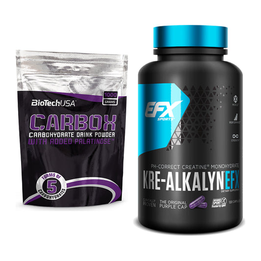 Masseaufbau-Set: BioTech CarboX + EFX Kre-Alkalyn – alle enthaltenen Artikel