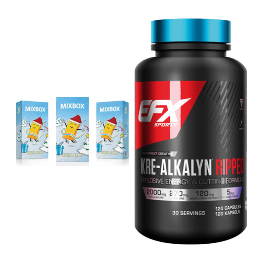 Masseaufbau-Set: Sven Jack MIXBOX 49x65g + EFX Kre-Alkalyn Ripped – alle enthaltenen Artikel