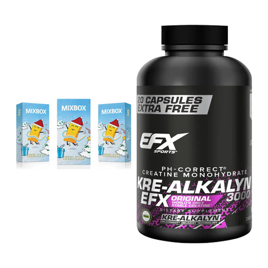 Masseaufbau-Set: Sven Jack MIXBOX 49x65g + EFX Kre-Alkalyn 3000 – alle enthaltenen Artikel