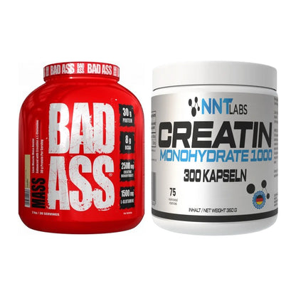 Masseaufbau-Set: BAD ASS MASS + NNT Creatin 1000 mg – alle enthaltenen Artikel