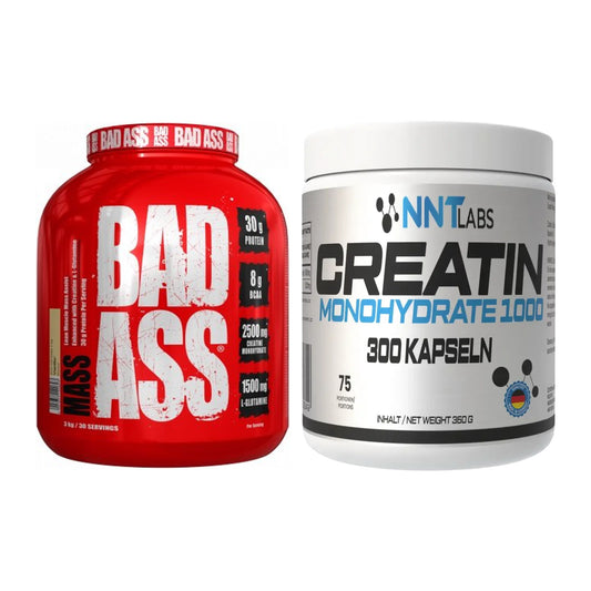 Masseaufbau-Set: BAD ASS MASS + NNT Creatin 1000 mg – alle enthaltenen Artikel