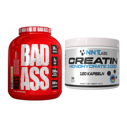 Masseaufbau-Set: BAD ASS MASS + NNT Creatin 1000 mg – alle enthaltenen Artikel
