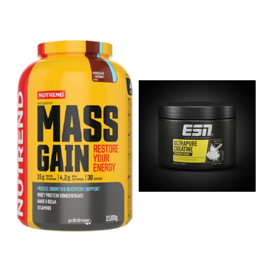 Masseaufbau-Set: Nutrend Mass Gain + ESN Ultrapure Creatine – alle enthaltenen Artikel