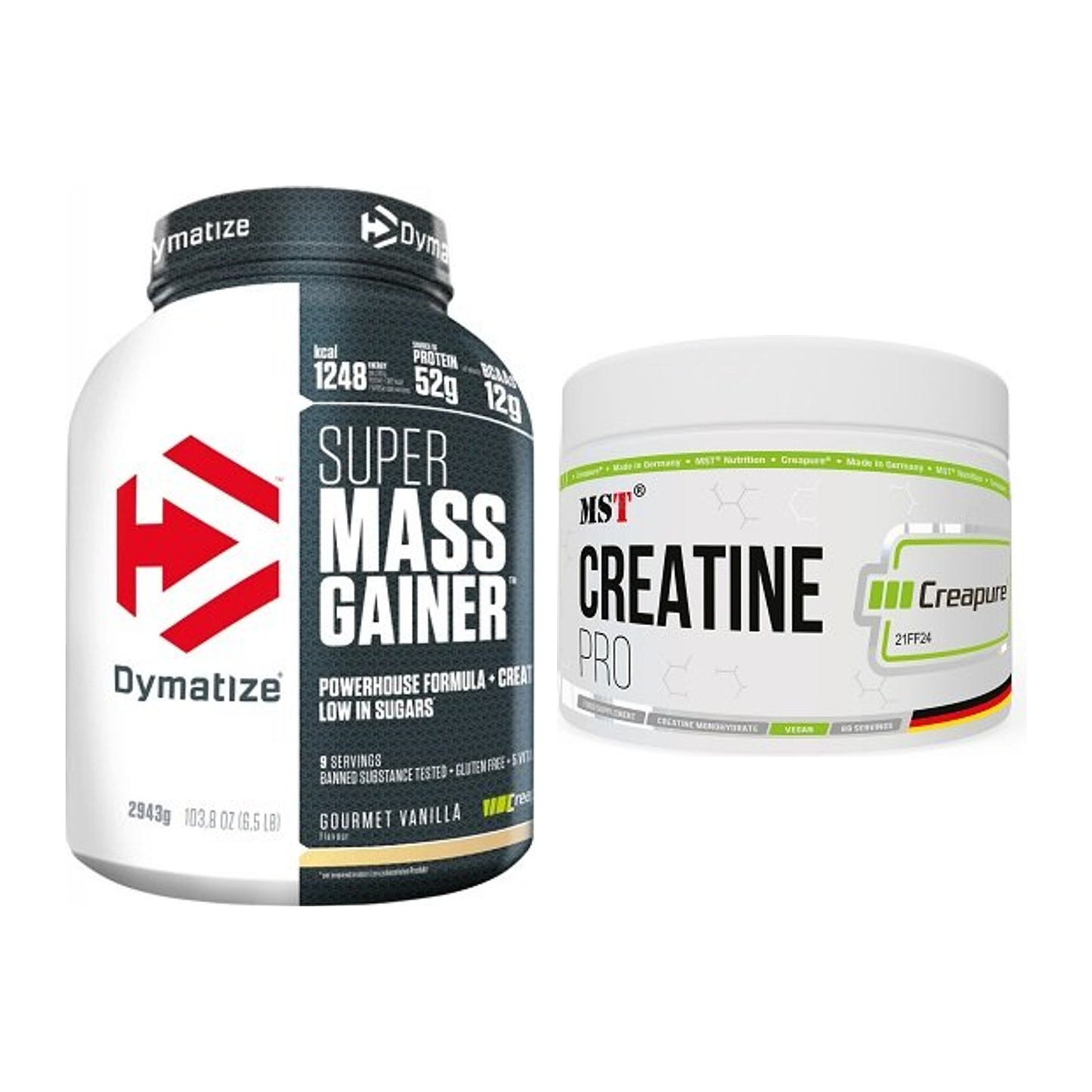 Masseaufbau-Set: Dymatize Super Mass + MST Creatin Pro CREAPURE – alle enthaltenen Artikel