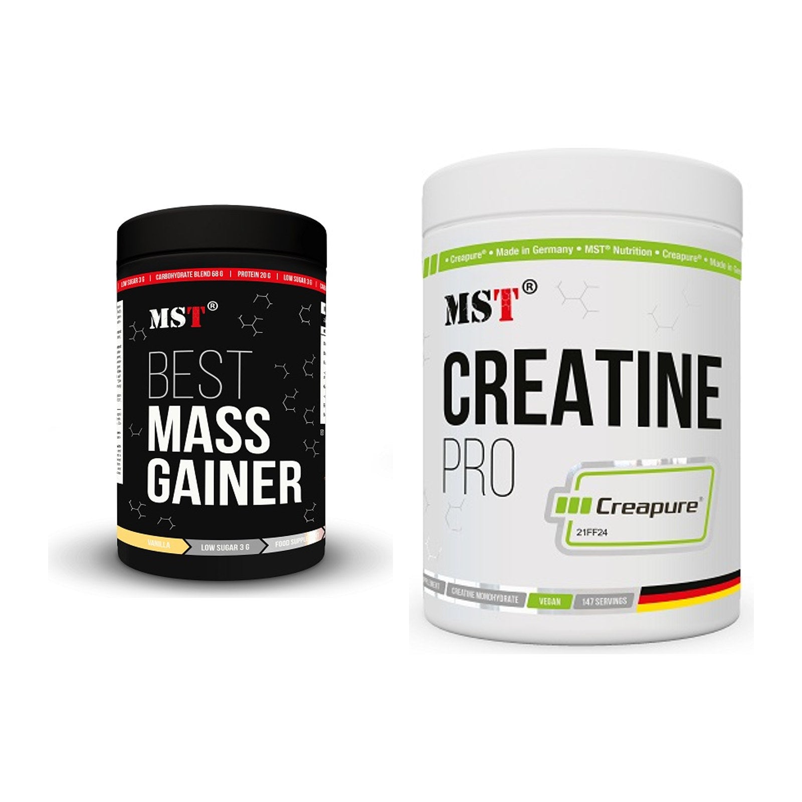 Masseaufbau-Set: MST Best Mass Gainer + MST Creatin Pro CREAPURE – alle enthaltenen Artikel