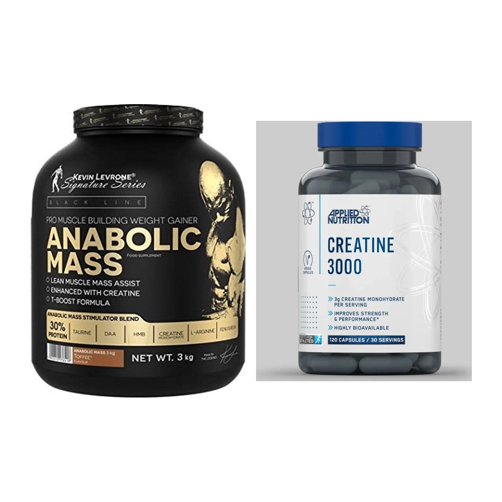 Masseaufbau-Set: Kevin Levrone Anabolic + Applied Nutrition – alle enthaltenen Artikel
