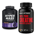 Masseaufbau-Set: BioTech Hyper Mass + Body Attack 100% Pure Creatine – alle enthaltenen Artikel