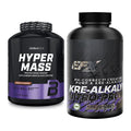 Masseaufbau-Set: BioTech Hyper Mass + EFX Kre-Alkalyn PRO 120 – alle enthaltenen Artikel