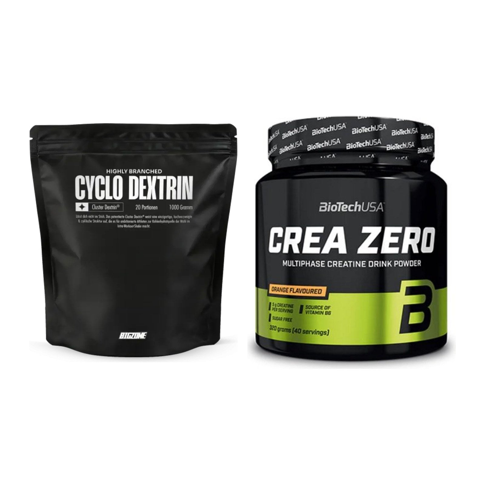 Masseaufbau-Set: Big Zone Cyclo Dextrin + BioTech Crea Zero – alle enthaltenen Artikel