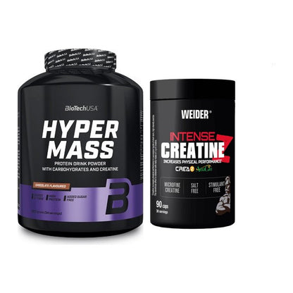 Masseaufbau-Set: BioTech Hyper Mass 2270g + Weider Intense Pure – alle enthaltenen Artikel