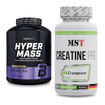 Masseaufbau-Set: BioTech Hyper Mass 4000g + MST Creatine Pro CREAPURE – alle enthaltenen Artikel