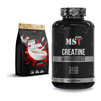 Masseaufbau-Set: Big Zone Rice Meal 3000g + MST Creatine Monohydrate – alle enthaltenen Artikel